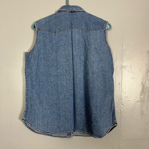VINTAGE DENIM LEVIS RED TAB WOMENS TOP SZ L - Picture 3 of 4